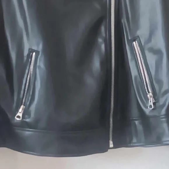 Torrid Asymmetrical Black Faux Leather Moto Jacket - Picture 6 of 12